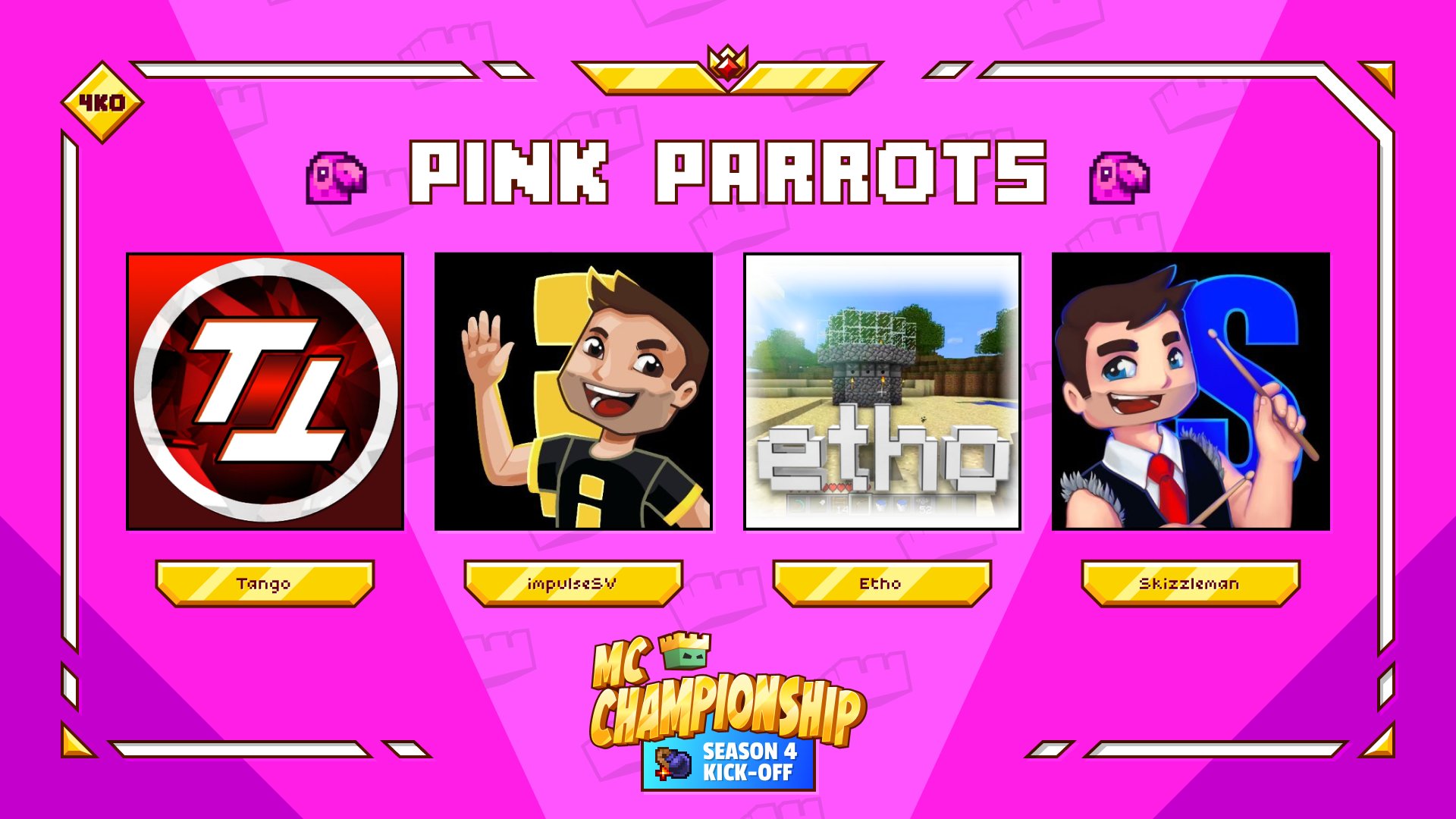 L'équipe des Pink Parrots pour la saison 4 des MC Championships.