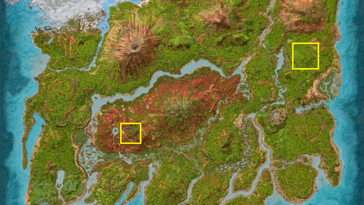 Emplacements de la carte Achatina Cnail dans Ark Survival Ascended
