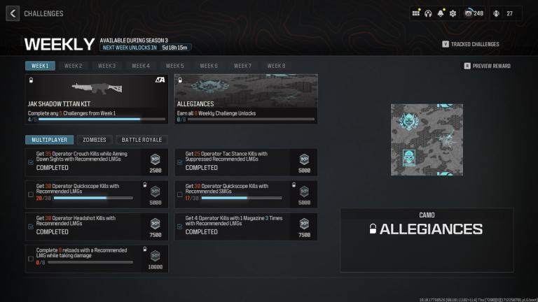 Comment terminer les défis multijoueurs de la semaine 1 du chapitre 3 de MW3
