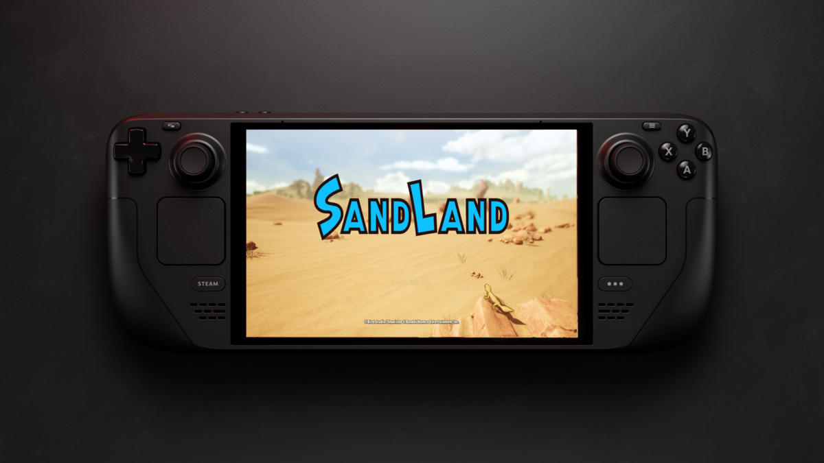 Jouer à Sand Land sur le Steam Deck.