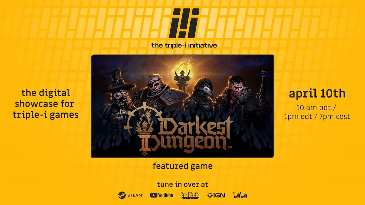Bannière de présentation de l'Initiative Triple-i pour Darkest Dungeon 2. 