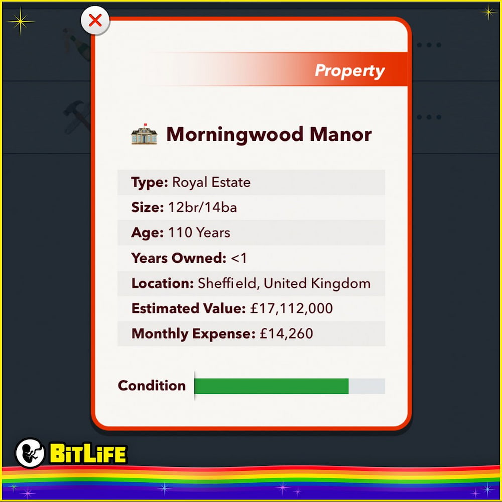 Manoir/Manoir dans BitLife