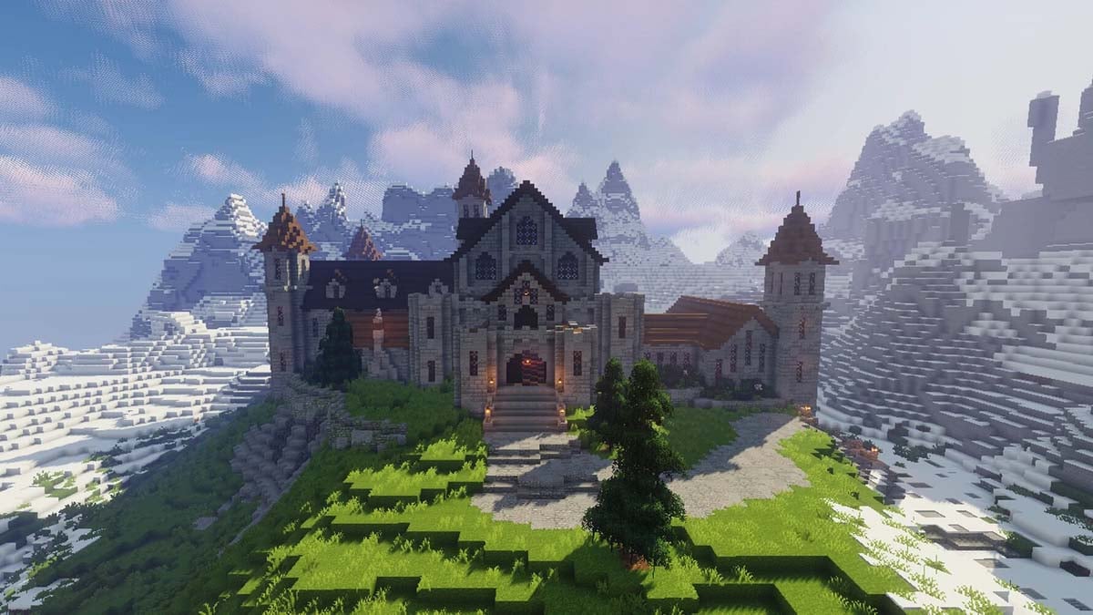 Structure du château de montagne dans Minecraft