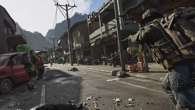 Combat in a town in Gray Zone Warfare