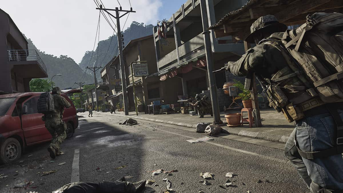 Soldats combattant dans la rue dans Grey Zone Warfare