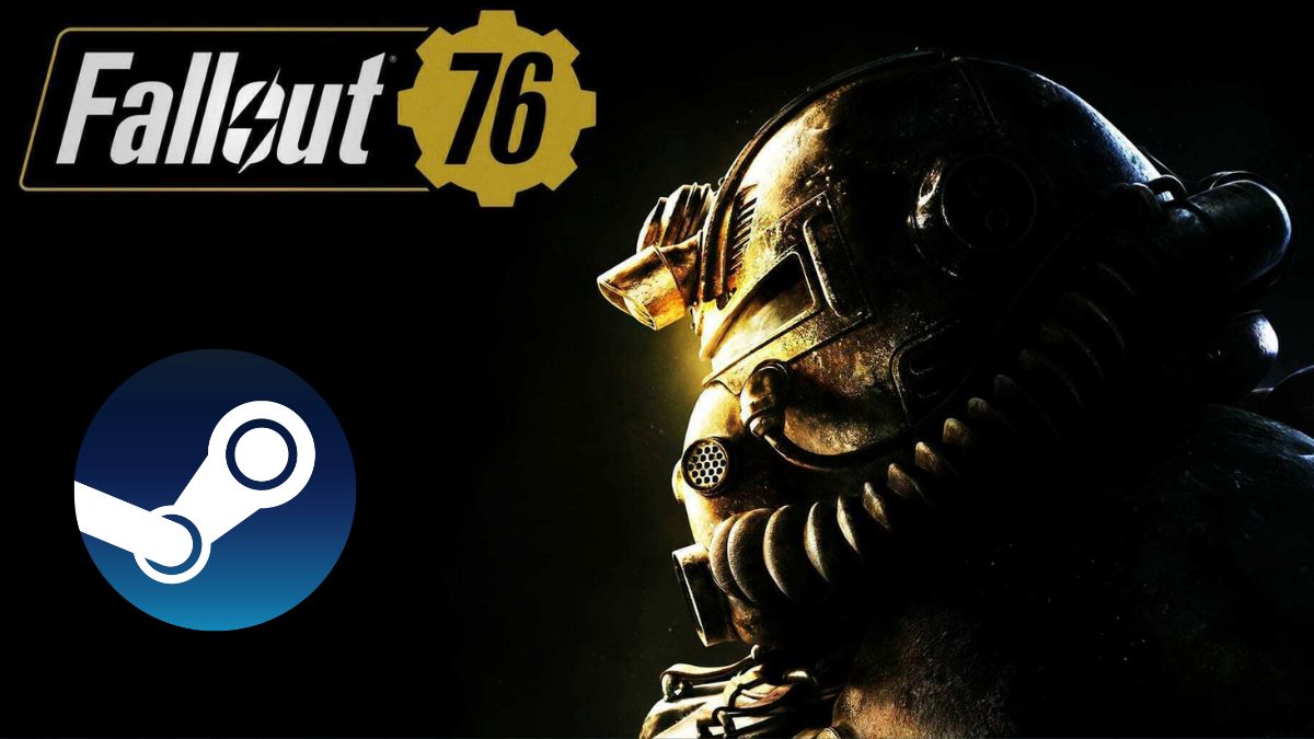 Logo de Fallout 76 avec le logo de Steam