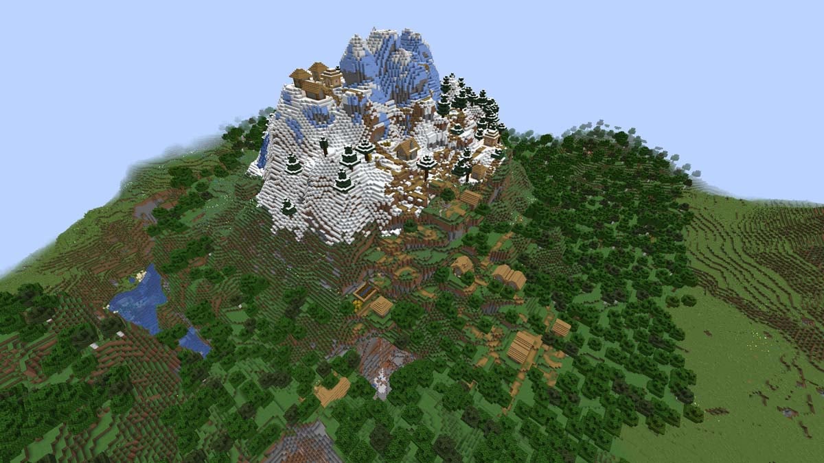 Village glaciaire dans Minecraft