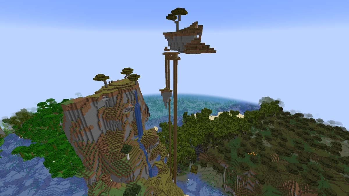 Cabane de sorcière extrêmement haute dans Minecraft