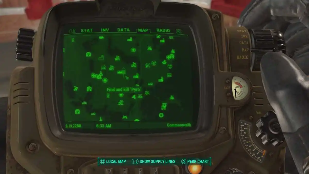 Emplacement de l'armure assistée Hellfire de Fallout 4