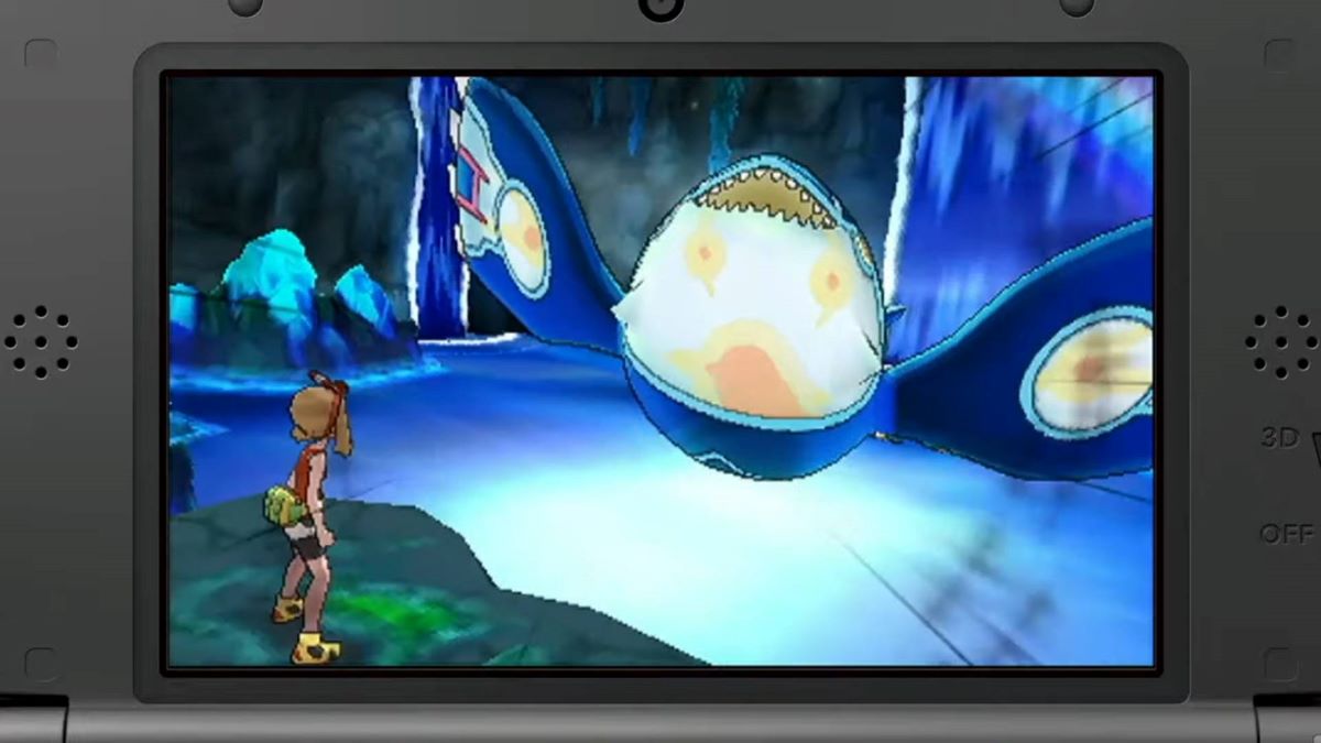 Le joueur affronte Kyogre dans Pokemon ORAS