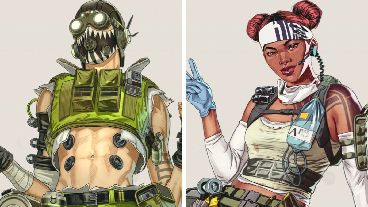 Un côte à côte d'Octane et de Lifeline d'Apex Legends