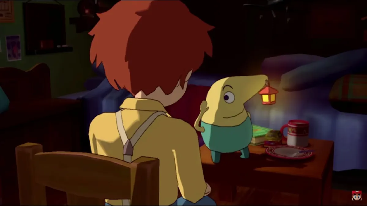 Drippy et Oliver ayant une conversation dans Ni No Kuni : Wrath of the White Witch. 
