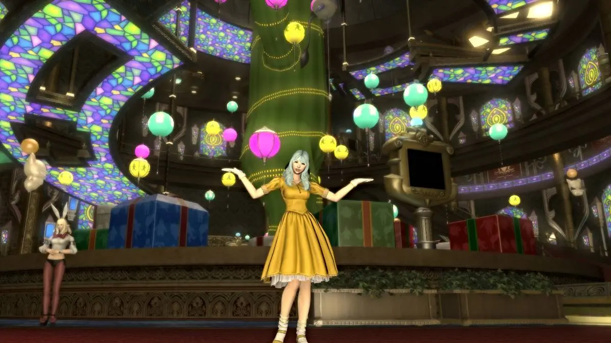 Une des zones du Gold Saucer dans FFXIV