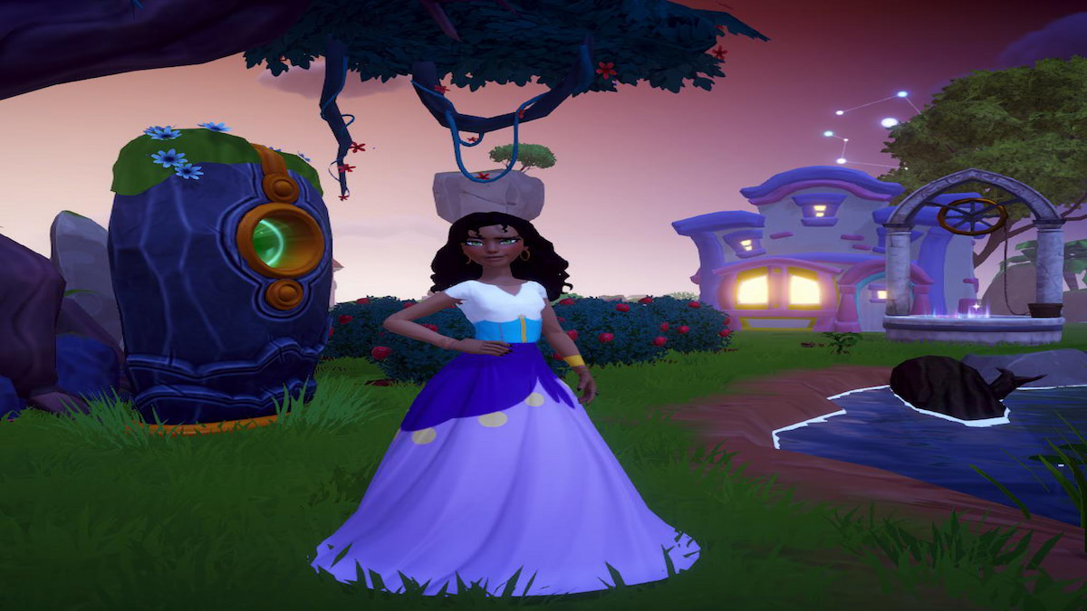 Robe Esmeralda touche de design magique dans Disney Dreamlight Valley