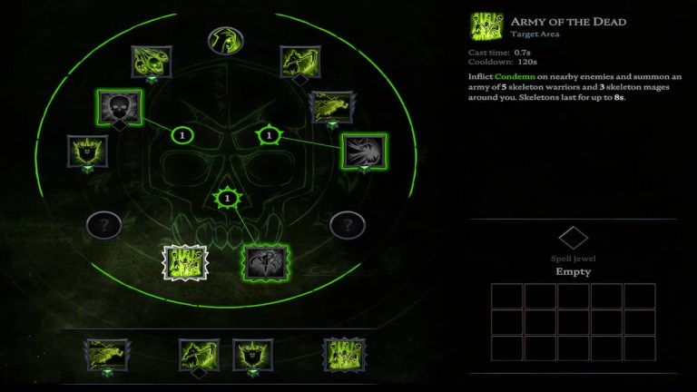 unholy magic spell tree