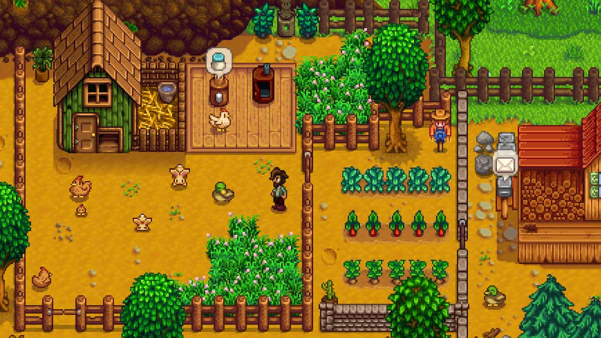 Un agriculteur de Stardew Valley s'occupant de sa ferme