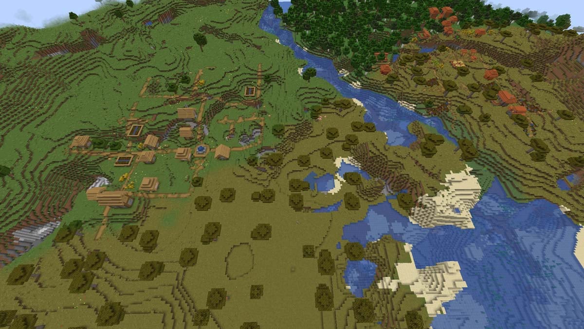 Des villages Minecraft apparaissent dans les plaines et la savane