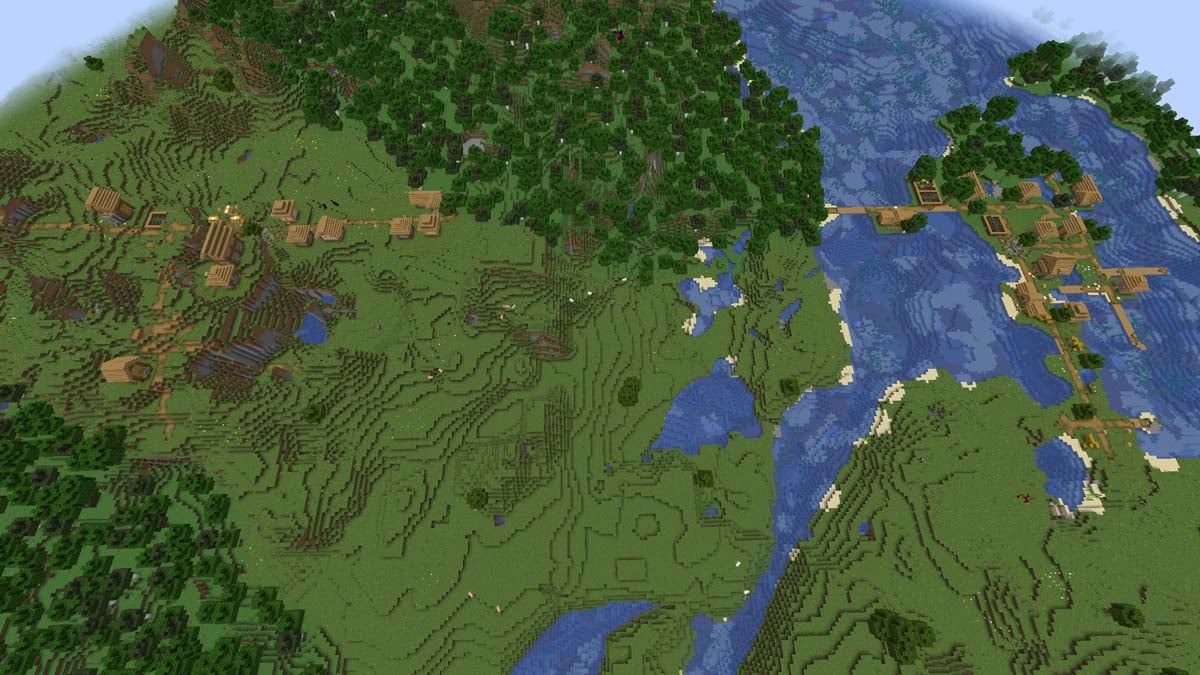Des villages Minecraft apparaissent dans les plaines et les forêts