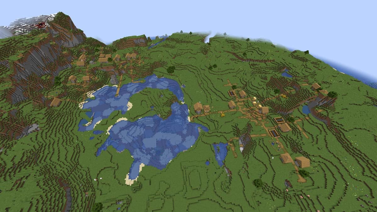 Des villages Minecraft apparaissent dans les collines