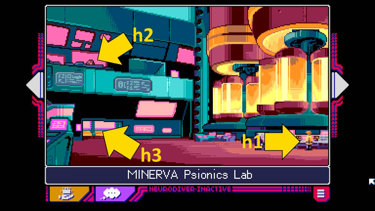 Dans le laboratoire psionique dans Read Only Memories : Neurodiver