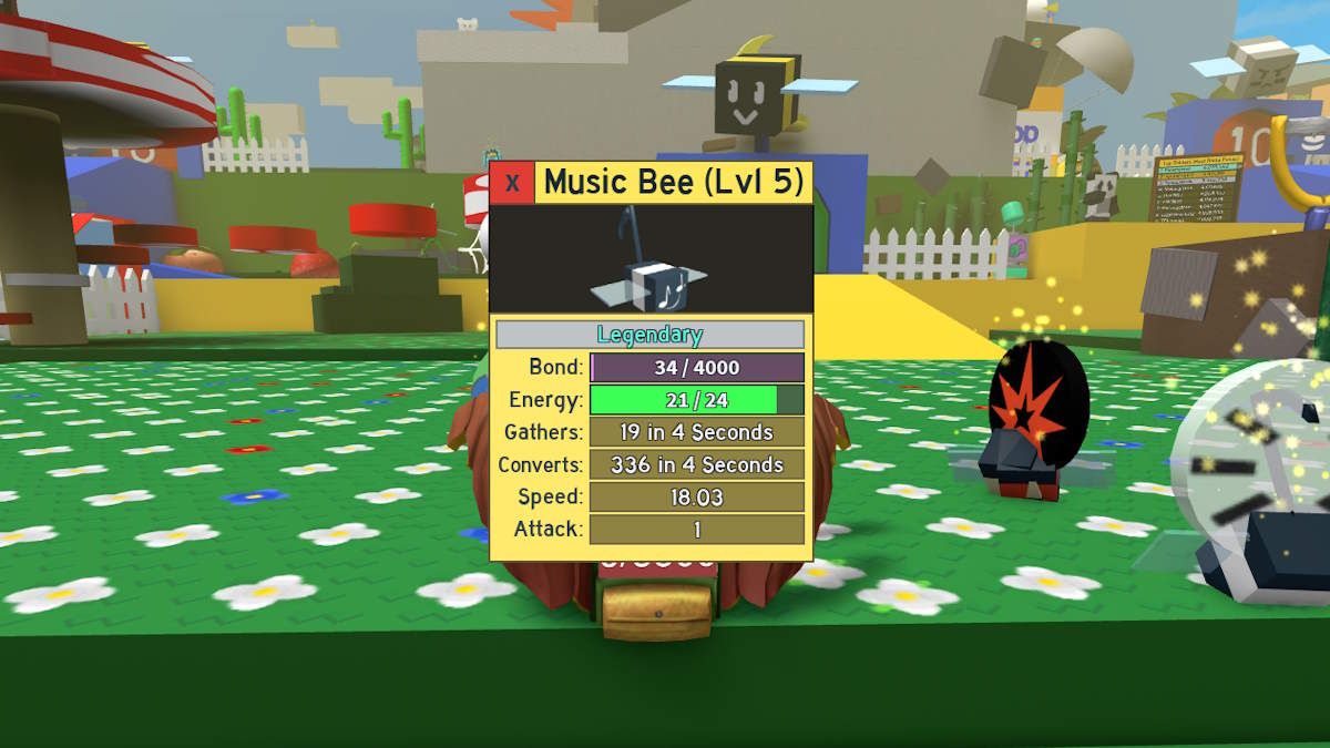Une abeille légendaire dans Roblox Bee Swarm Simulator