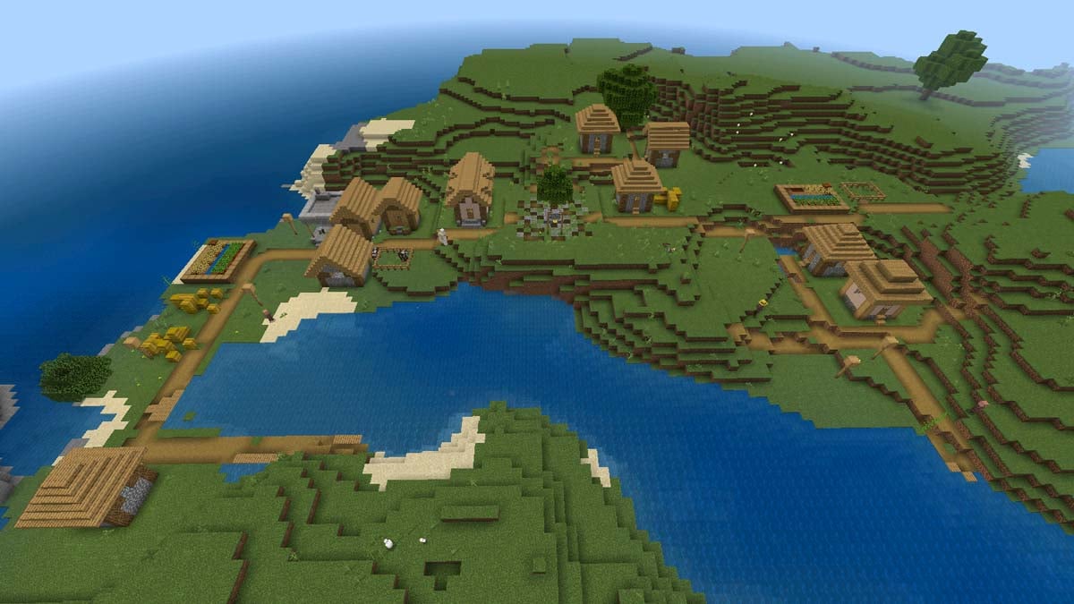 Forgeron et village fluvial dans Minecraft