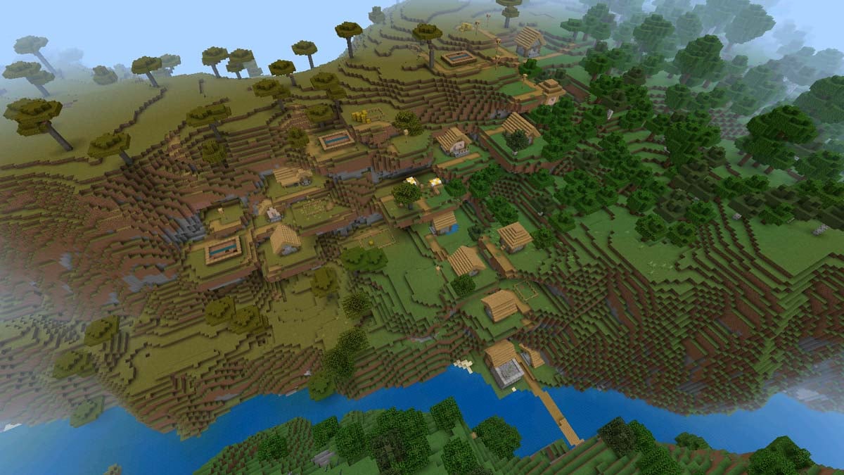 Forgeron et village fluvial dans Minecraft