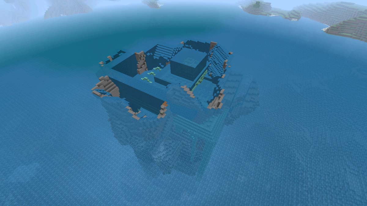 Monument océanique exposé dans Minecraft PE