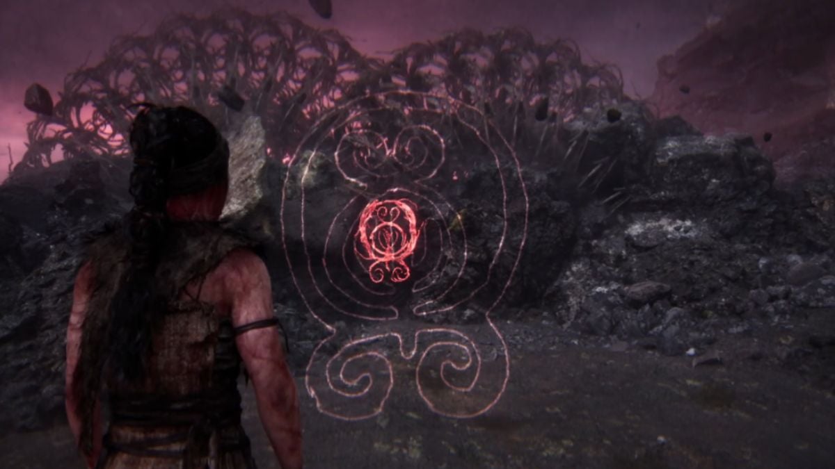 Le premier symbole de porte runique dans Senua's Saga : Hellblade II