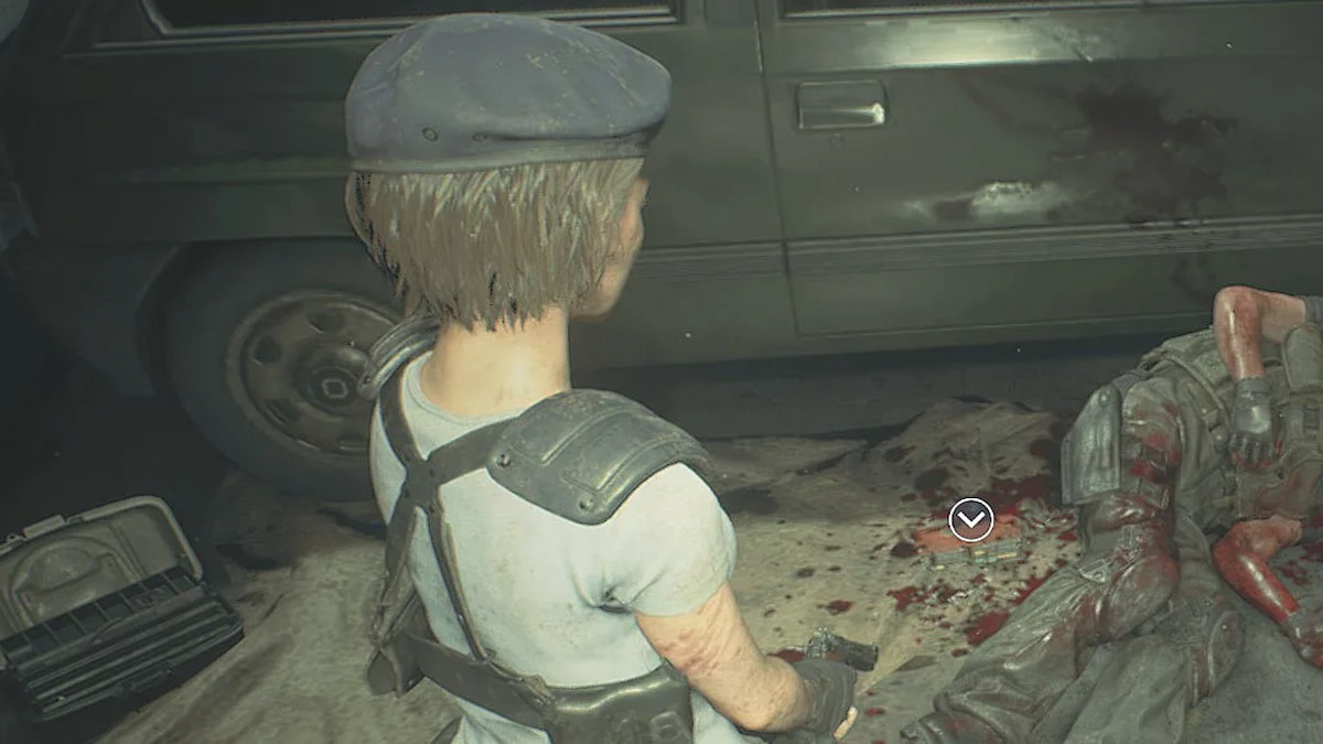 Resident Evil 3 enregistre le journal de formation dans un garage du centre-ville