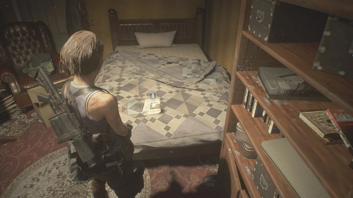 Resident Evil 3 file Racoon Times colonne du lecteur près de l'armurerie