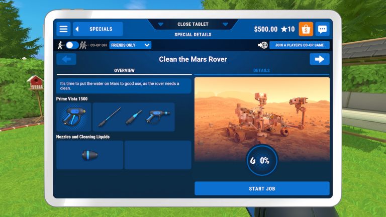 PowerWash Simulator Mars Rover level menu with Mystery Hatch