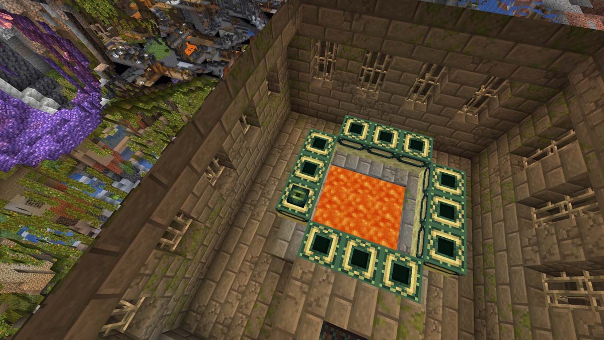 Bastion sous le village Minecraft