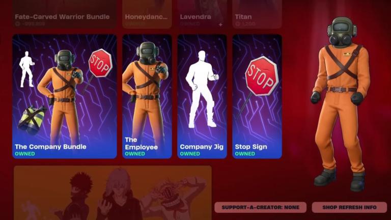 Tous les produits cosmétiques Lethal Company dans Fortnite