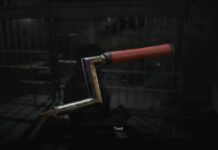 Resident Evil 2 red square handle crank