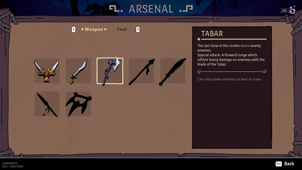 L'arme Tabar dans Rogue Prince of Persia