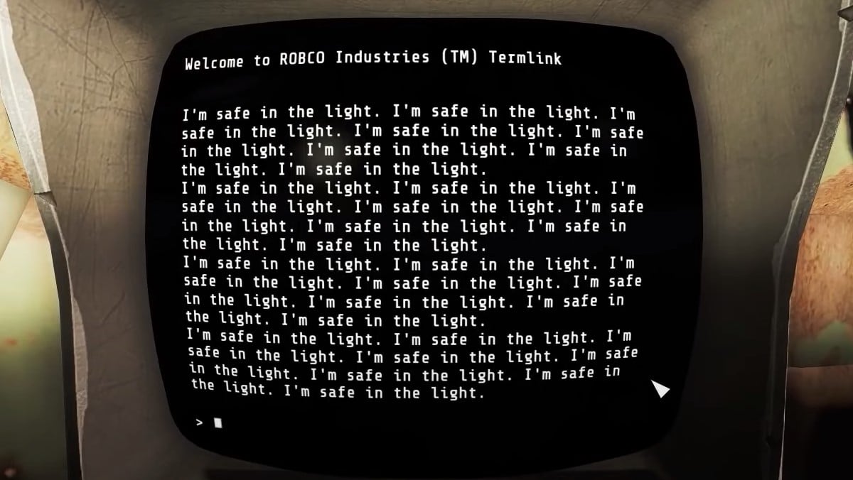 Terminal effrayant dans Fallout 4.