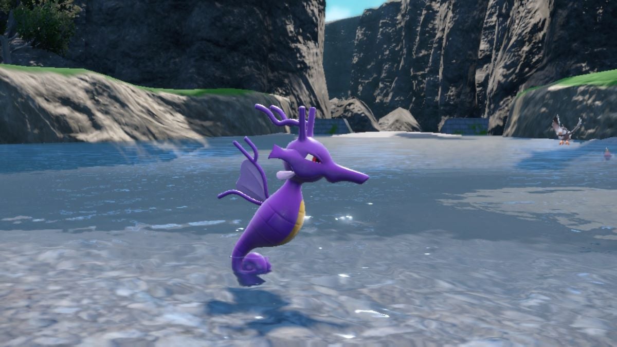 Kingdra à Moissfell Confluence dans Pokemon Scarlet & Violet: Teal Mask DLC