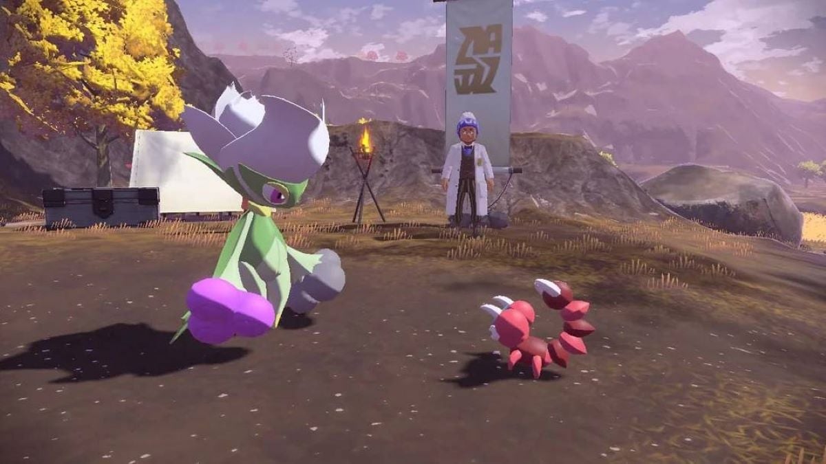 Shiny Roserade et Skorupi dans Pokemon Legends : Arceus