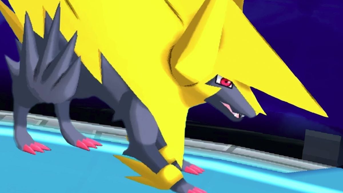 Gros plan de Manectric brillant dans Pokémon Soleil et Lune