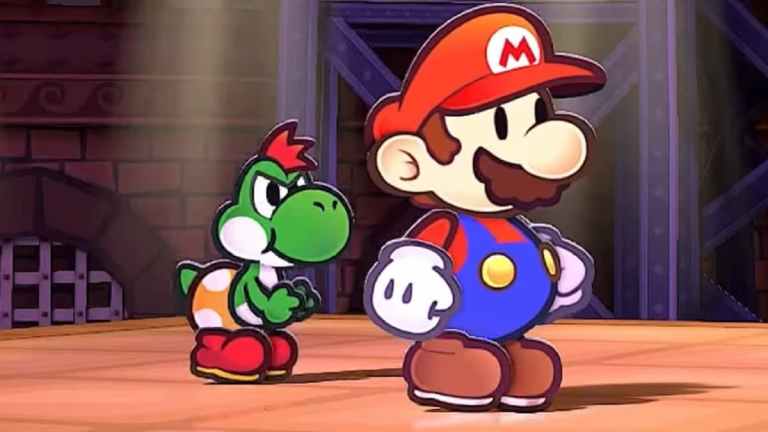 Green Yoshi in Paper Mario The Thousand-Year Door