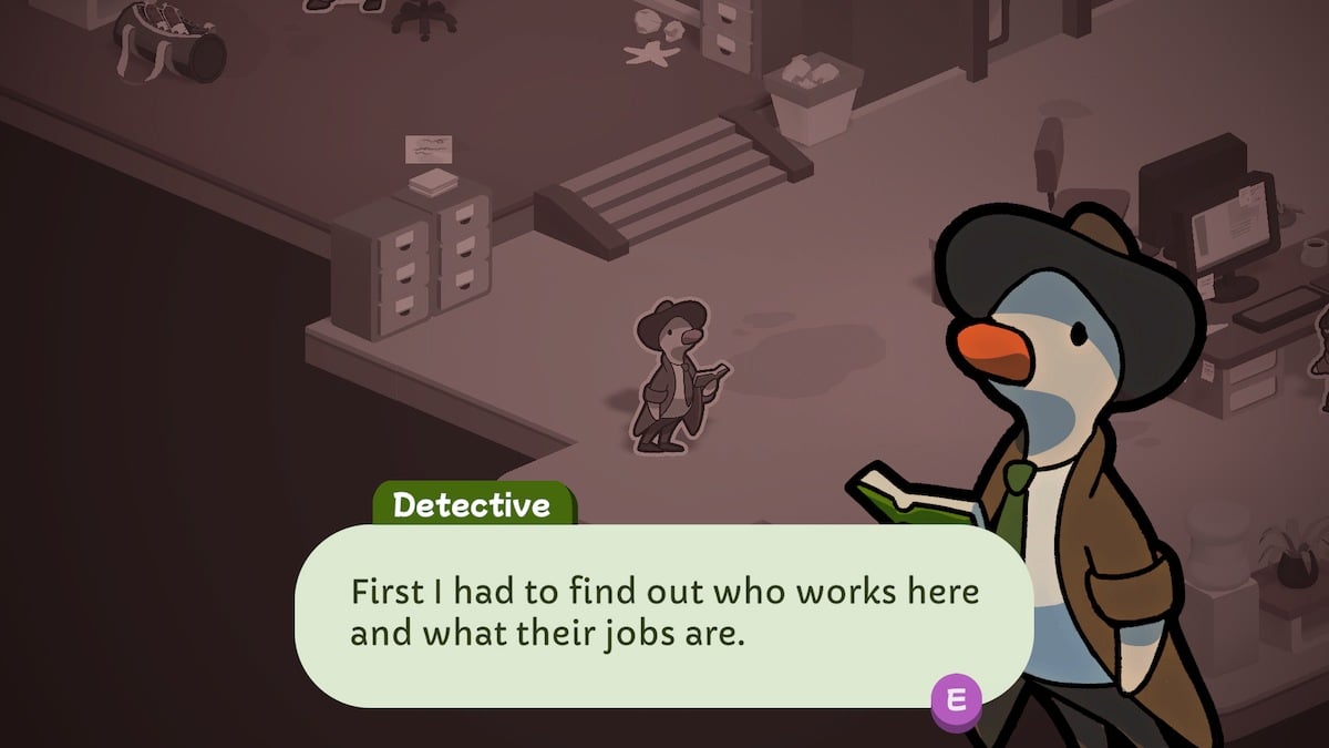 Duck Detective sur l'affaire dans Duck Detective.