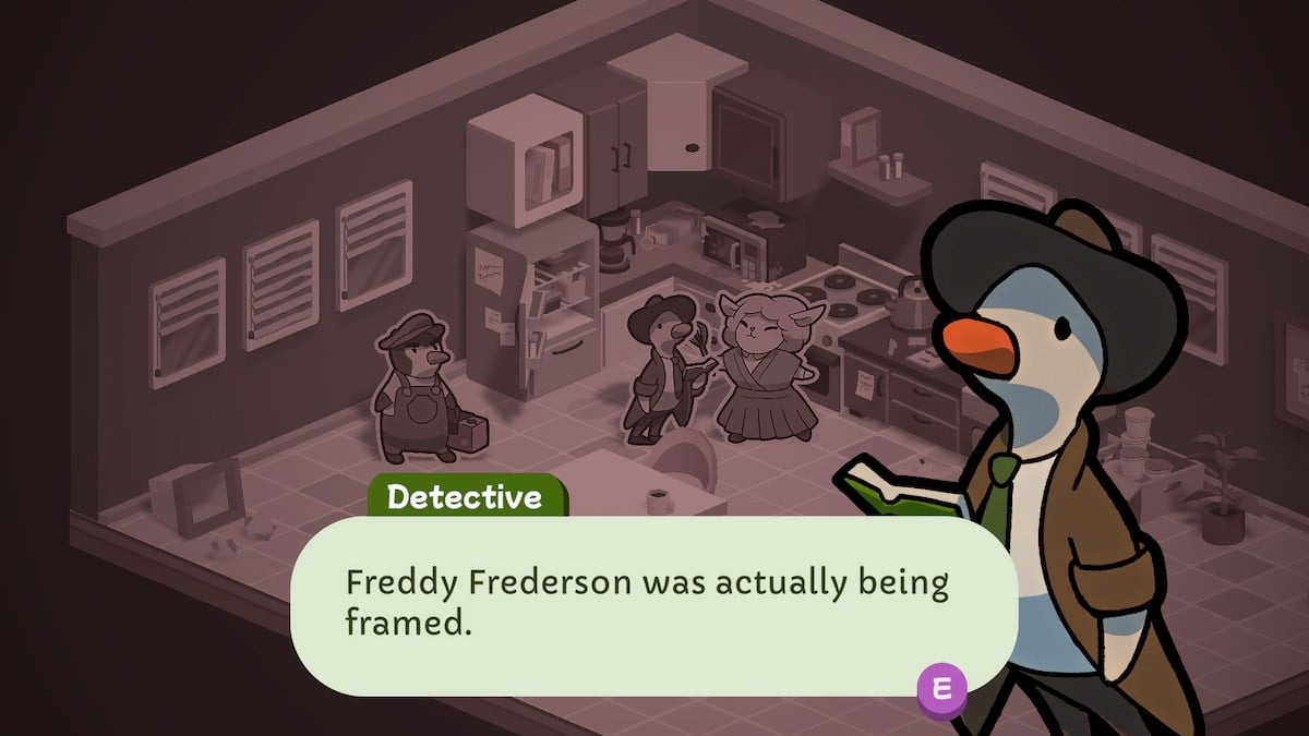 Comprendre que Freddy est piégé dans Duck Detective.