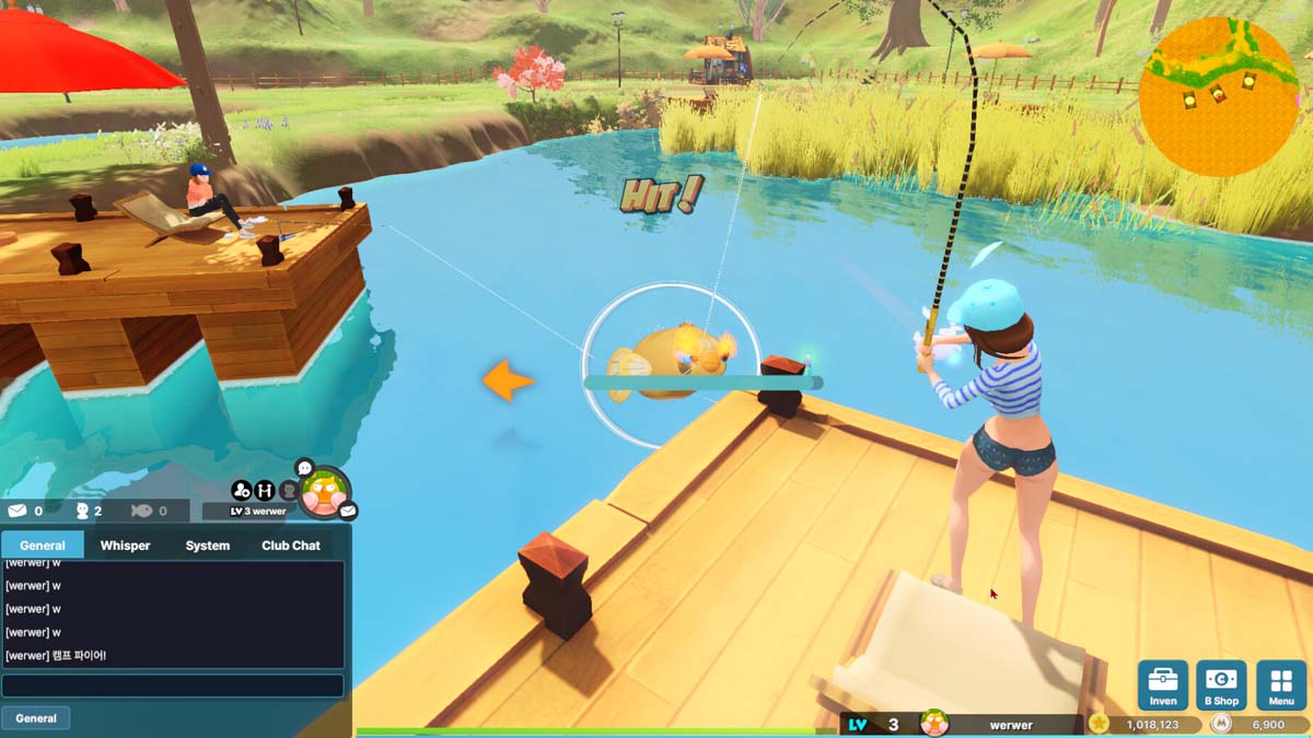 Capture d'écran du jeu officiel Fishing Online