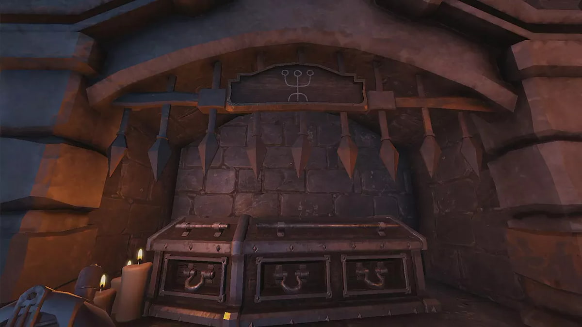 Nous étions là aussi Seigneur Puzzle Room 1 symboles au-dessus des cercueils
