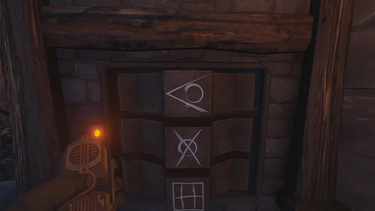 Nous étions ici aussi, salle de puzzle du seigneur, 5 symboles du cadran de la porte
