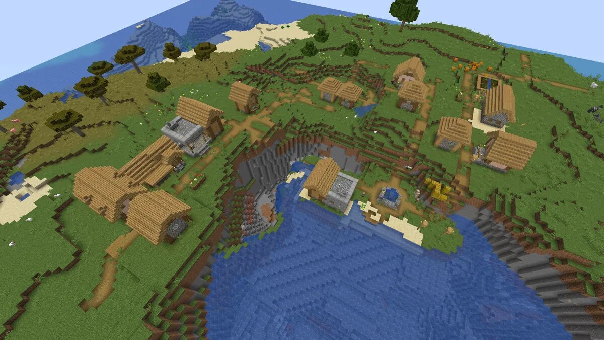 Deux forgerons et village dans Minecraft