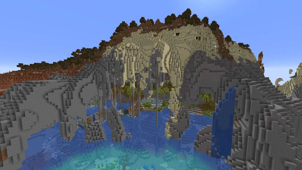 Grottes luxuriantes exposées dans Minecraft