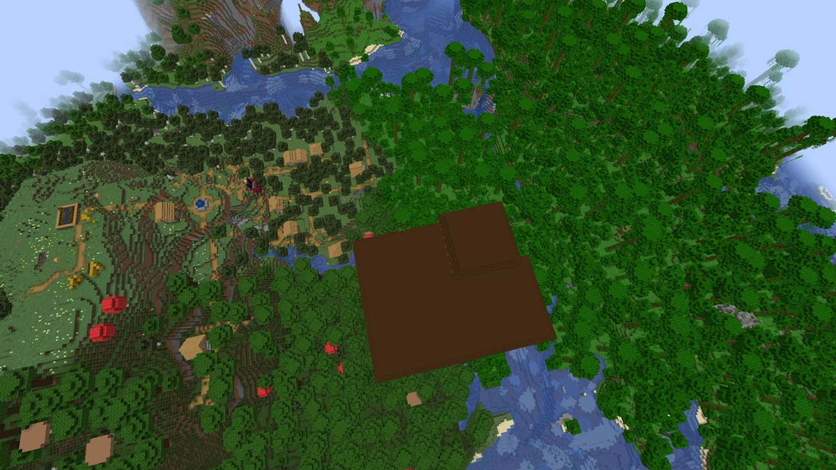 Manoir de village et de forêt dans Minecraft