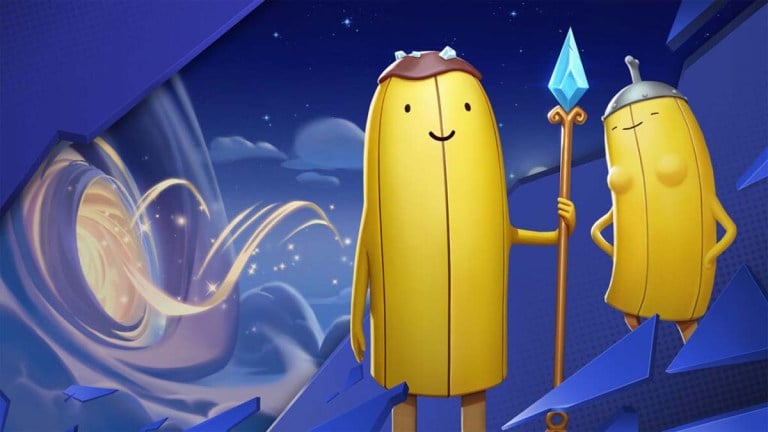 Banana character stands with a spear in Multiversus